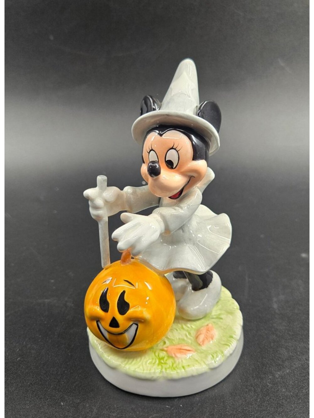 Disney Minnie Mouse Halloween Witch Figurin Hand Painted Ceramic